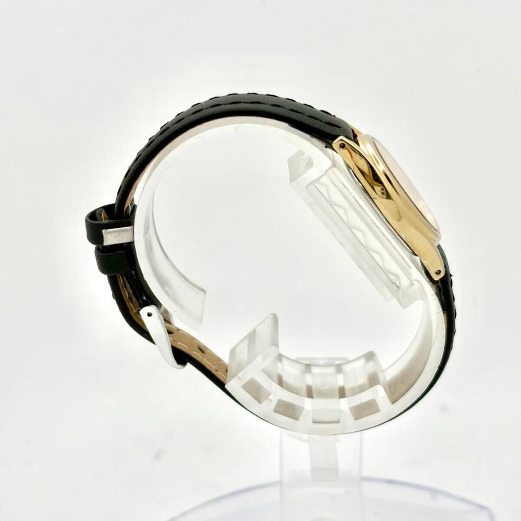 SEIKO Watch Gold Oval 2D1077 New Strap [Excellent Condition/ New Battery] Ladies' 1N01-0AW0