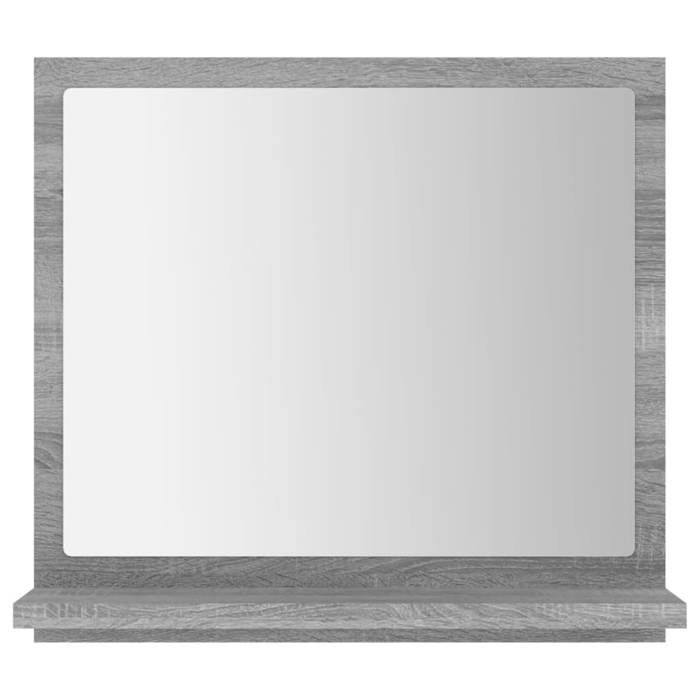 VidaXL Miroir de Bain Mural Coiffeuse Miroir de Courtoisie Miroir de Maquillage Salle de Bain Intérieur Sonoma Gris 815634