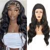Women's Headband Wig Black Wig with Headband Wig Synthetic Wig for Black Women