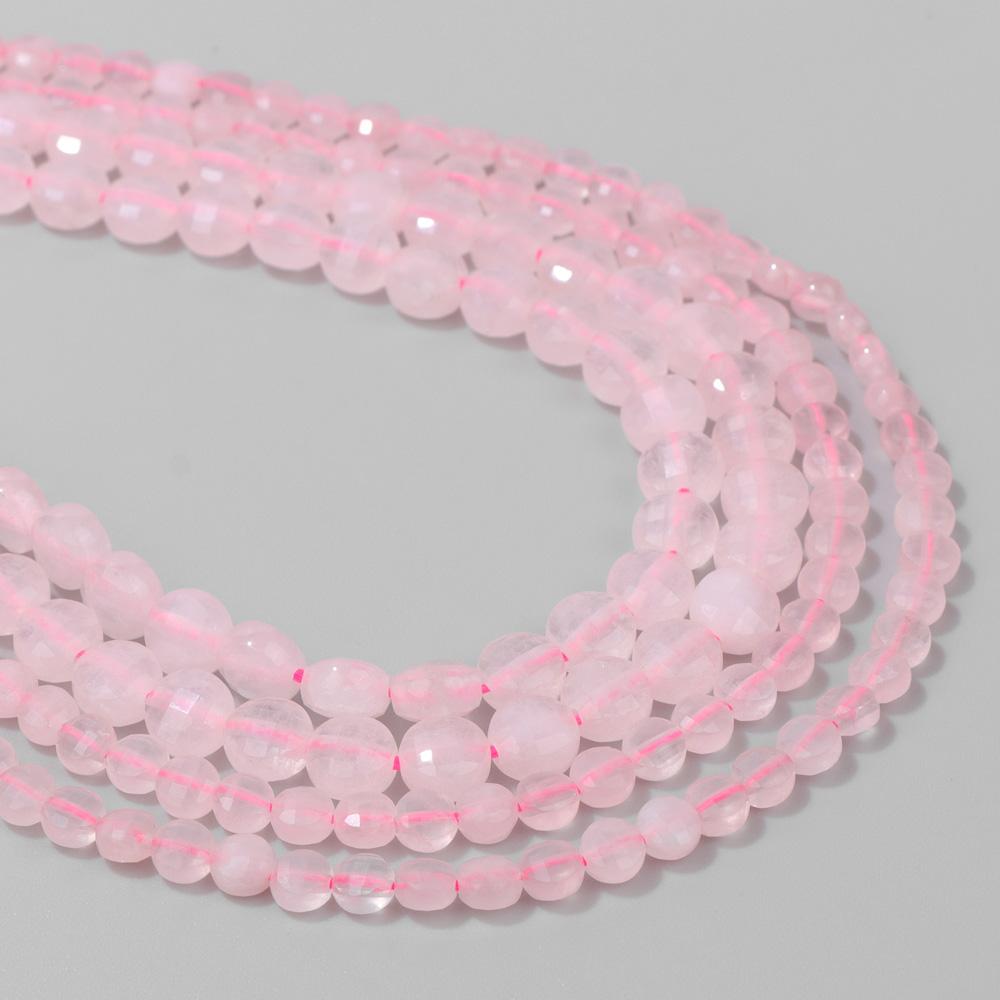 4/6mm Faceted Round Coin Stone Bead Accessories Flat Small Quality Crystal Gem Quartz Amazonite Lapis Bead Charm For DIY Jewelry