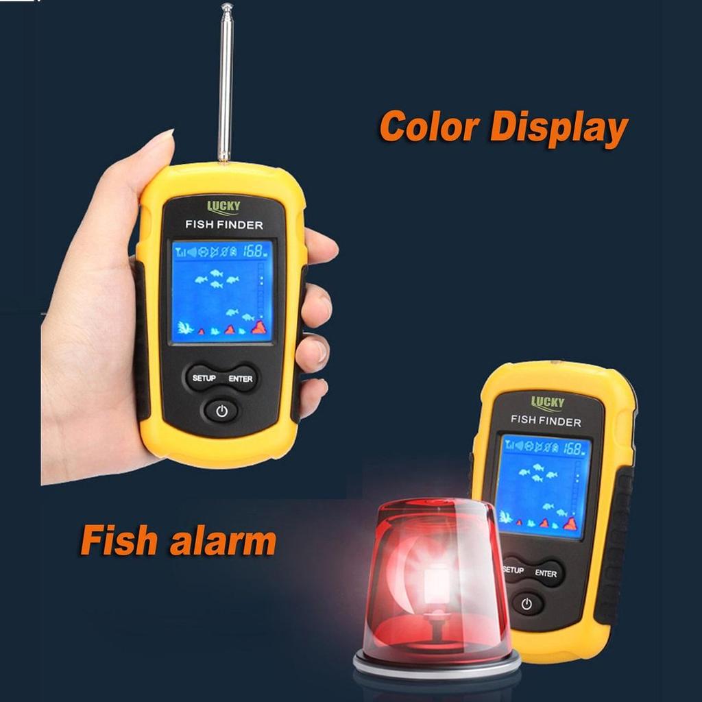 Беспроводной эхолот для рыбалки с ЖК-дисплеем, эхолот, привлекательная лампа, сонар, датчик, 40 м, вода, CWLA, беспроводной умный эхолот