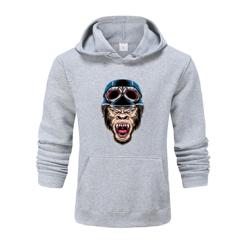 Autumn and Winter New Personalized Monkey Pattern Printing Clothing Men's Hoodie Couple Pullover Women Hoodie