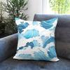 Light blue ocean ripple Cushion Cover Comfortable Reversible Pillow Cover Ideal for Car Sofa Bedroom  Beyond