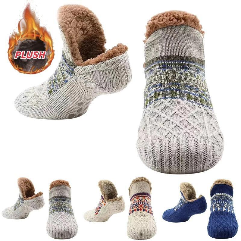 Fall and Winter Floor Socks Home Warm Women Men Socks Snow Socks Sleep Carpet Socks Slippers Socks Men Non-slip Yoga Socks
