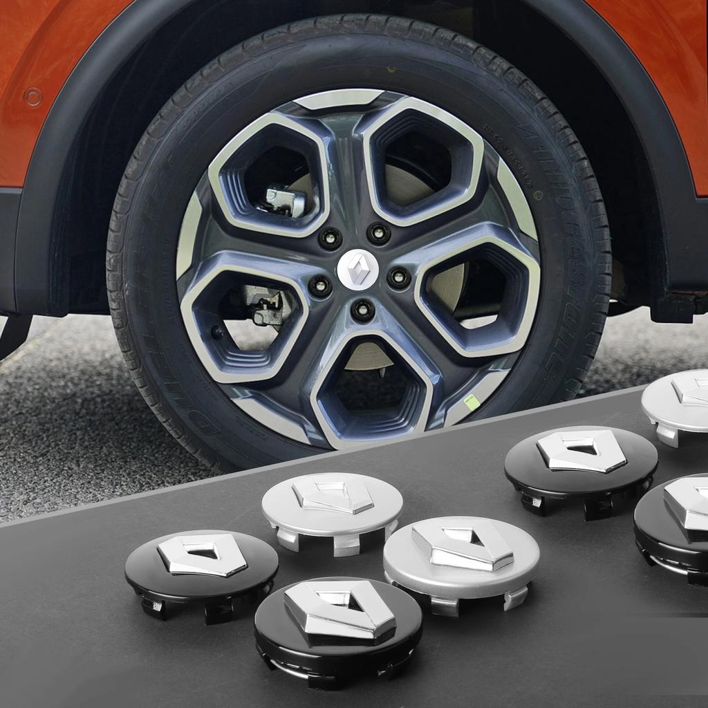 4PCS 56mm 60mm Car Wheel Center Cap Logo Hub Badge Rims Cover For Renault Megane 2 3 Clio 4 Trafic Captur Emblems Kangoo Zoe