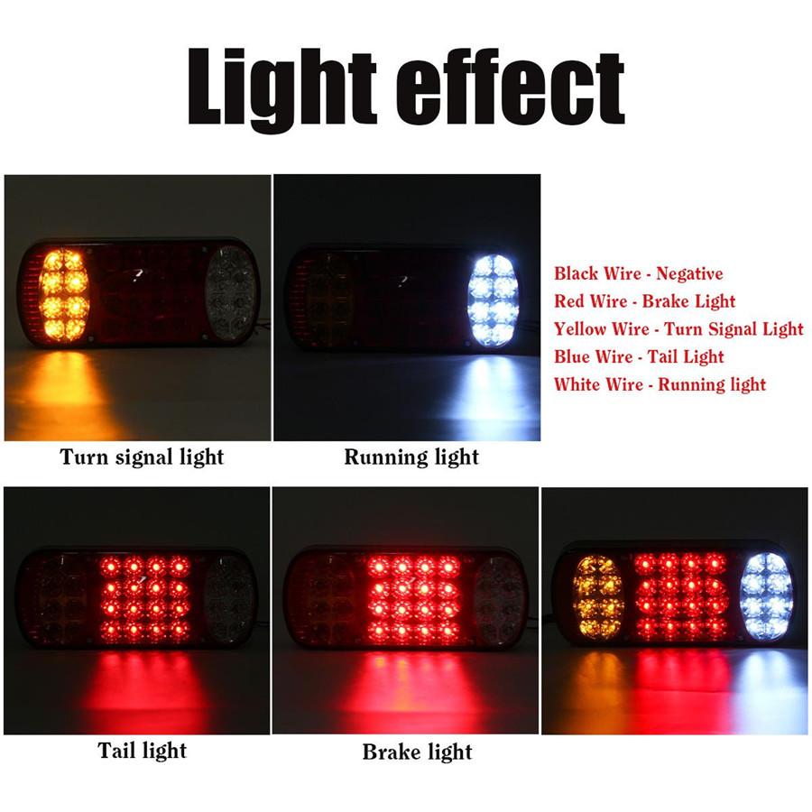 12V LED Rear Tail Light Brake Indicator Signal Lamp For Trailer Truck Lorry Van