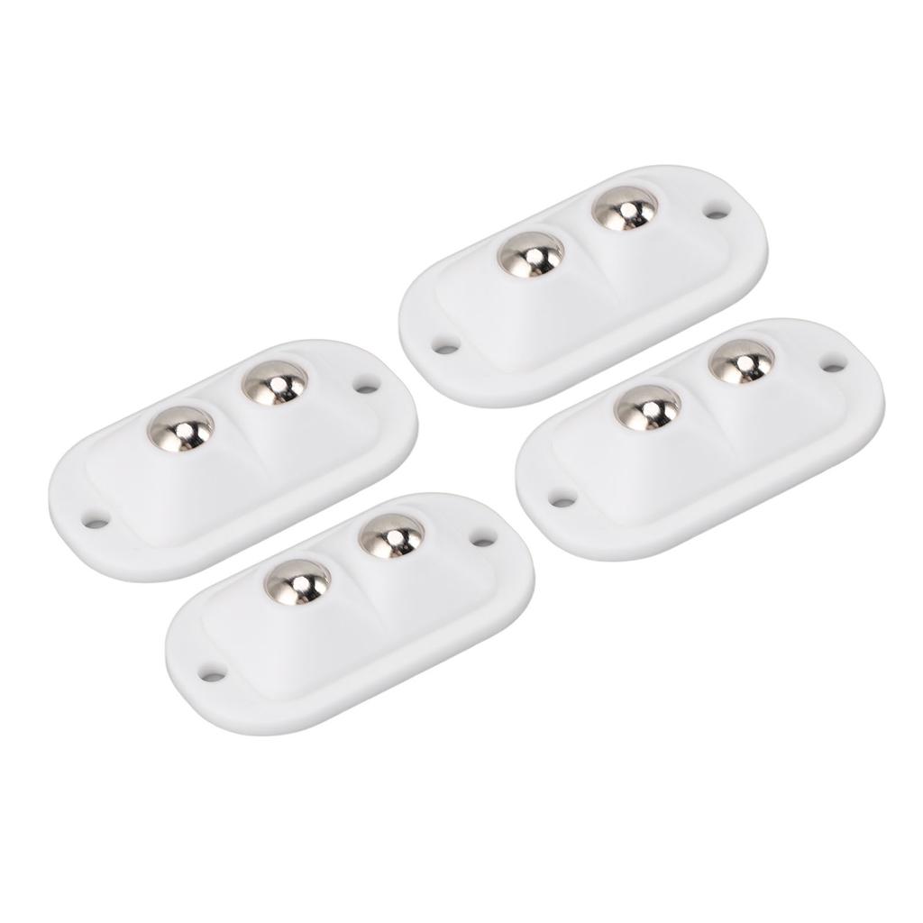 12pcs Mini Caster Wheels Self Adhesive Double Bead Labor Saving Quietly Moving 360 Degree Rotation