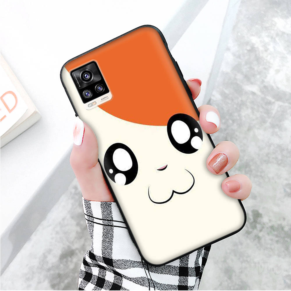 Черный чехол для Xiaomi Redmi 13C Note 9 iPhone XR 7 8 14 15 11 12 13 X XS Pro Max Samsung A25 S23 S24 FE Ultra Plus Hamtaro