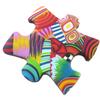 [P9843] - Multicolored 'Columbine & Harlequin' Craft Brooch (puzzle) - 45x43 Mm