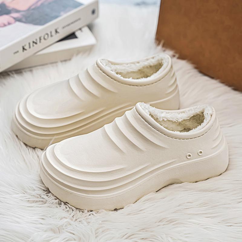 Зимние мужские кухонные туфли на меху, удобные садовые сабо, водонепроницаемые поварские туфли, обувь для медсестер, маслянистые тапочки для работников по уходу за домашними животными