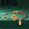 Lucky Red Rope Zodiac Dragon Bracelet for Women Handmade White Jade Beaded Bracelet Men Fortune Jewelry Gifts for New Year 2024