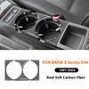Для BMW 3 серии E46 1997-2004 Панель-рамка декоративная для держателя стакана центральной консоли автомобиля из углеродного волокна Декор Наклейка в салон