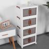 4-ярусный шкаф для хранения обуви Пластиковые контейнеры для хранения, Пластиковая коробка для обуви с дверцами и колесиками для демонстрации, Органайзер для обуви