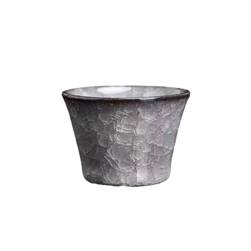 OLOEY Ice-Cracked Ceramic Dragon Egg Tea Cup