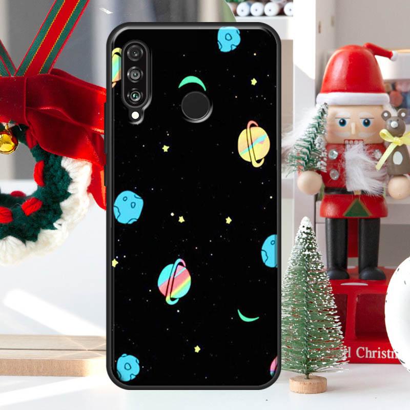 Черная Луна Звезды Космос Астронавт Для Huawei Nova 7i 8i 11i 12i 12s Y73 Y70 Y90 Y60 Y72 Y61 Y91 9 10 SE P30 Pro P40 Lite Чехол