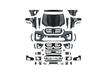 BMW E71 to G06-X6M Conversion Kit: Front/Rear Bumpers, Headlight Brackets, Fenders, and Engine Hood.