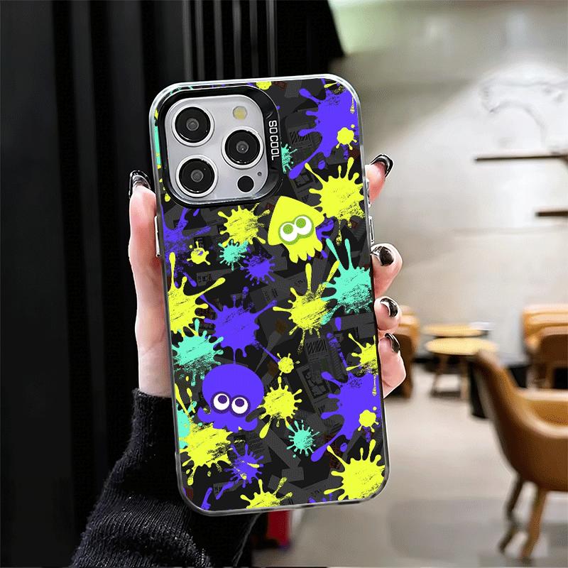 Мягкий чехол для телефона S-Splatoons для iPhone 15 16 17 Pro Max 17Air 16E 14 Plus 13 12 Mini Ударопрочный чехол Задняя крышка
