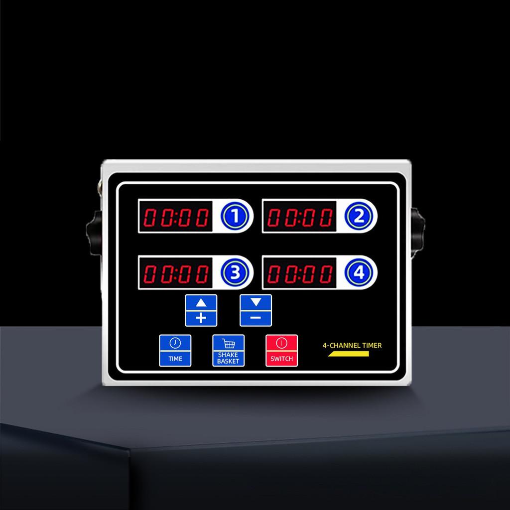 4/6/8/12 Channel HD LED Screen Timer Kitchen Commercial Stainless Steel Timer Precise Timing Reminder Device