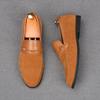 Fashion Fashion New Men's Suede Leather Flats Shoes Male Designer Comfortable Penny Loafter Homecoming Wedding Dress Footwear