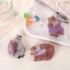 Penguin Cartoon Hair Claw Animals Acrylic Shark Clip Personalized Cute Rabbit Hair Grab  Streetwear