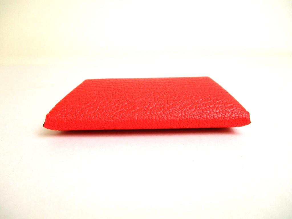 Authentic HERMES Pink and Brown Chevre Myzore Leather Coin Purse Bastia #9920 Refurbished