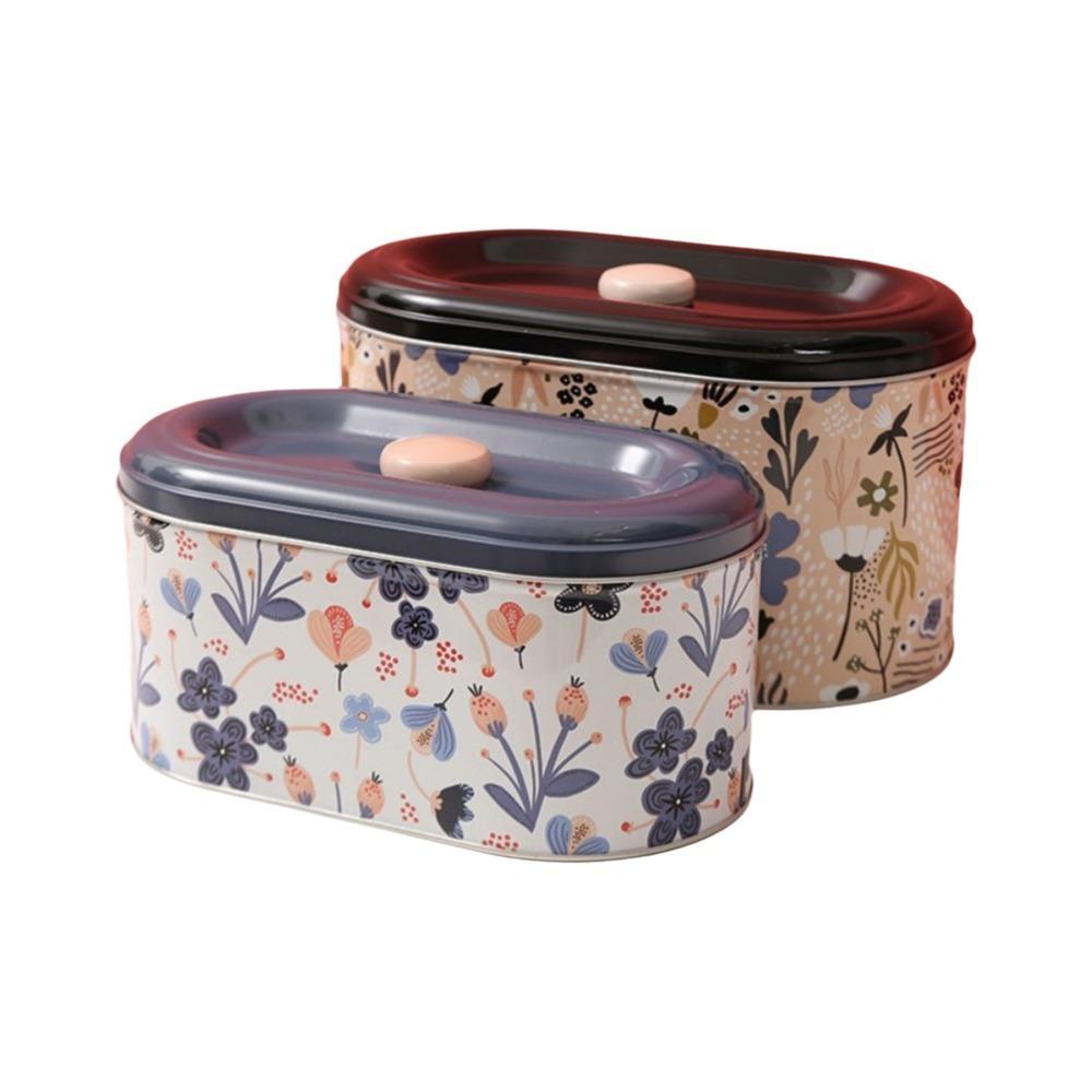 2PCS/SET European Style Tinplate Storage Box Large Capacity Candy Cookie Box Gift Boxes Living Room