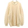 Quill`s Woollen Market 90s Made In Ireland Old Long Sleeve Knit Cream Men's Used
