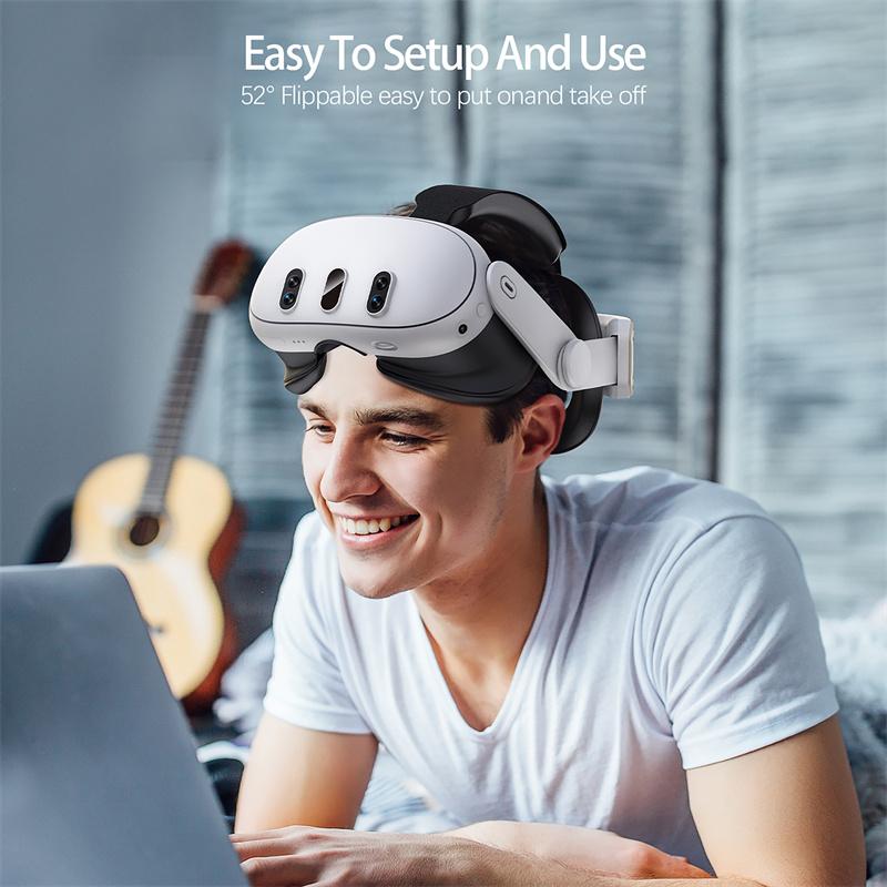 Для Meta Quest 3 Сменный ремешок на голову с регулируемой ручкой Аксессуары для VR-гарнитуры