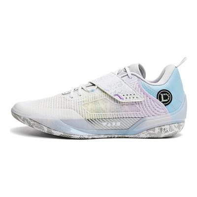 Li Ning Wade 808 4 Ультрасильная амортизация Прочные Низкий верх Карбоновая пластина Баскетбольные кроссовки Мужские кроссовки Белый Фиолетовый Синий ABAU031-17
