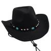 Minority Top Hat Western Cowboy Hat Turquoise Jazz Hat Guozhuang Dance Felt Hat Sun Hat Men And Women
