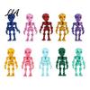 Пластиковая фигурка из PLA 10 шт. 3D-печатные фигурки скелетов с подвижными суставами, Артикулируемый человек, Уникальный сувенир, Подарок, Игрушка-антистресс, Мини-позируемый