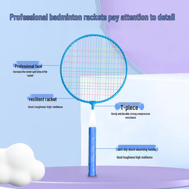 Kids' Blue Badminton Racket Set (2-Pack)