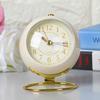 Princess Style Retro Small Table Clock Alarm Clock Metal French Student Decorative Ornaments with Bedside Desk Desk