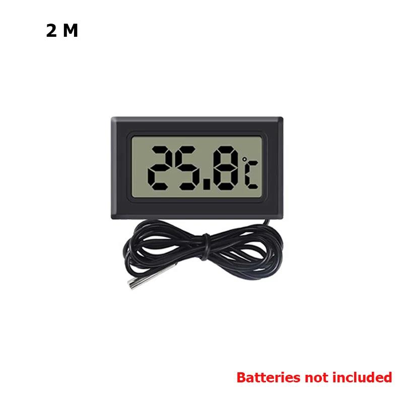 Mini Digital LCD Indoor Convenient Temperature Sensor Humidity Meter Thermometer Hygrometer Gauge Instruments Cable Measurement 2