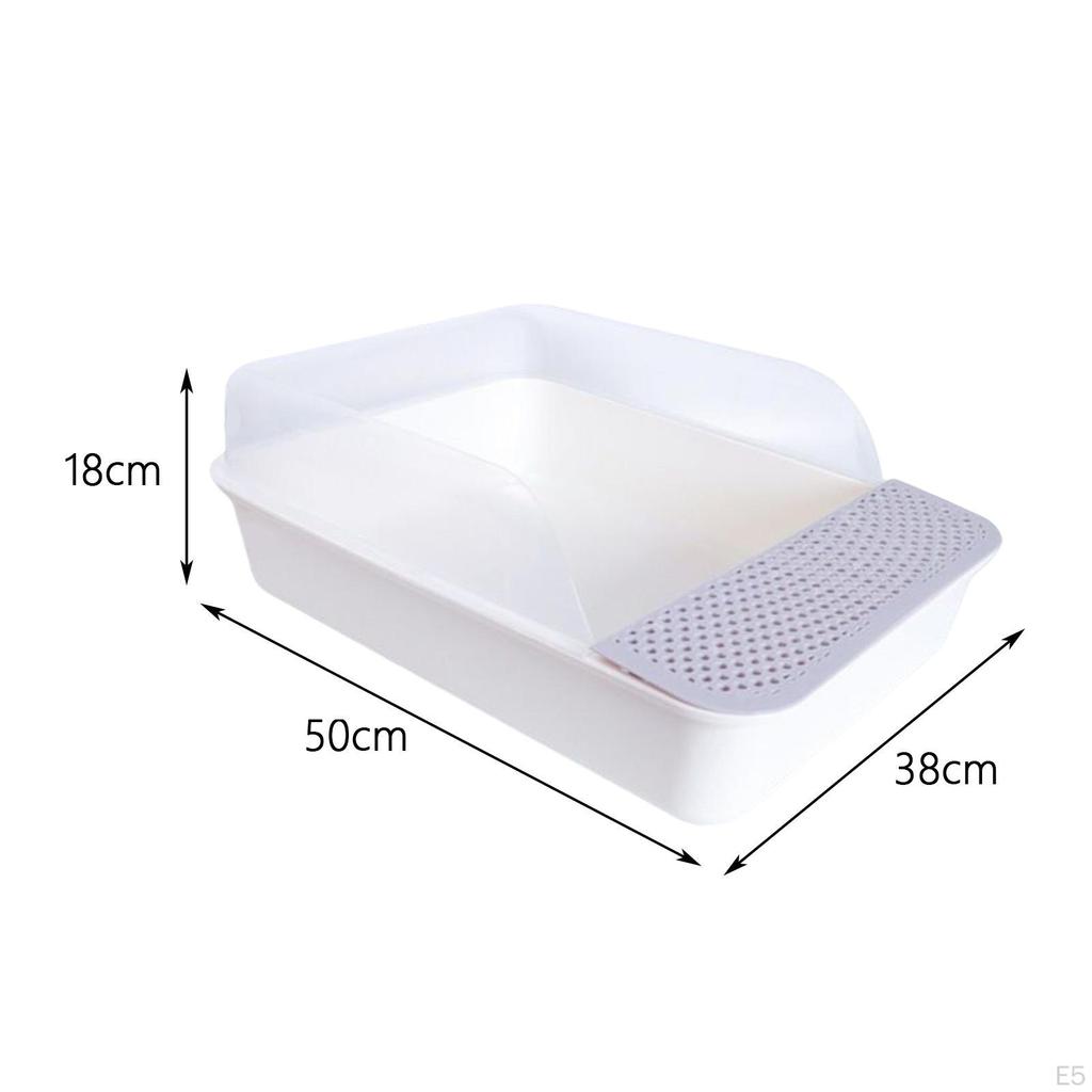 Open Tray Cat Toilet Wear Resistant with High Side Non Anti Splashing Kitty Litter Box Sandbox for