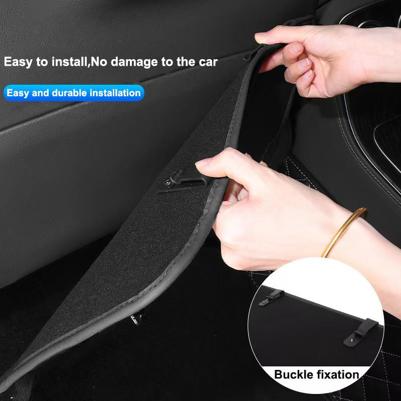 AABHK1 Auto Interiors For Chevrolet Spark Captiva Cruze Tracker Epica Car Seat Back Anti Kick Protectors Cover Mat Leather Seatback Pad