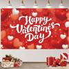 115cmx180cm Red Love Heart Background Romantic Happy Valentine's Day Banner Photo Booth