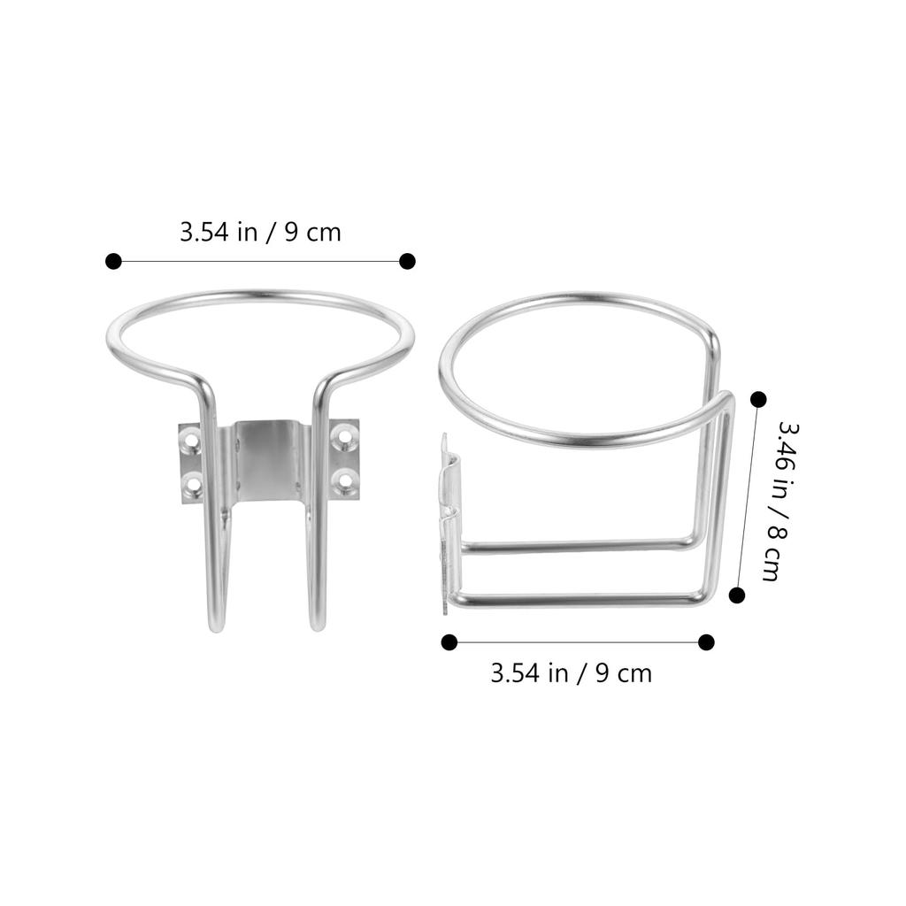 Iplusmile Drink Holder Cup Holder for Car Bottle Cage Easy Install Durable Stainless Steel Silver Set of 2