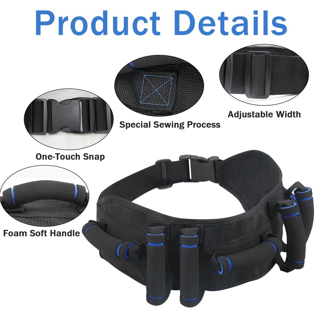 Transfer Gait Belt, 7 Handle Mobile Auxiliary Belt For Seniors