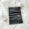 Soft Classic Wool Scarf Windproof Long Neckscarf with Tassel Cold-proof Solid Color Shawl  Outdoor