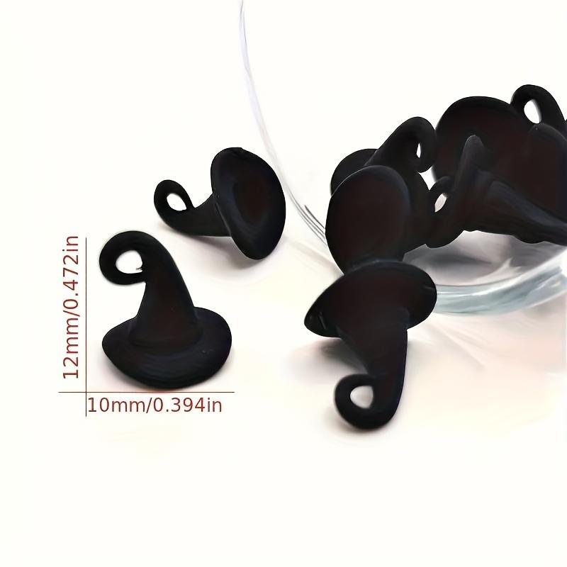 Шармы в виде шляпы ведьмы из сплава, черные подвески в виде шляпы волшебника для изготовления украшений своими руками, аксессуары для брелока на Хэллоуин и декоративные бусины