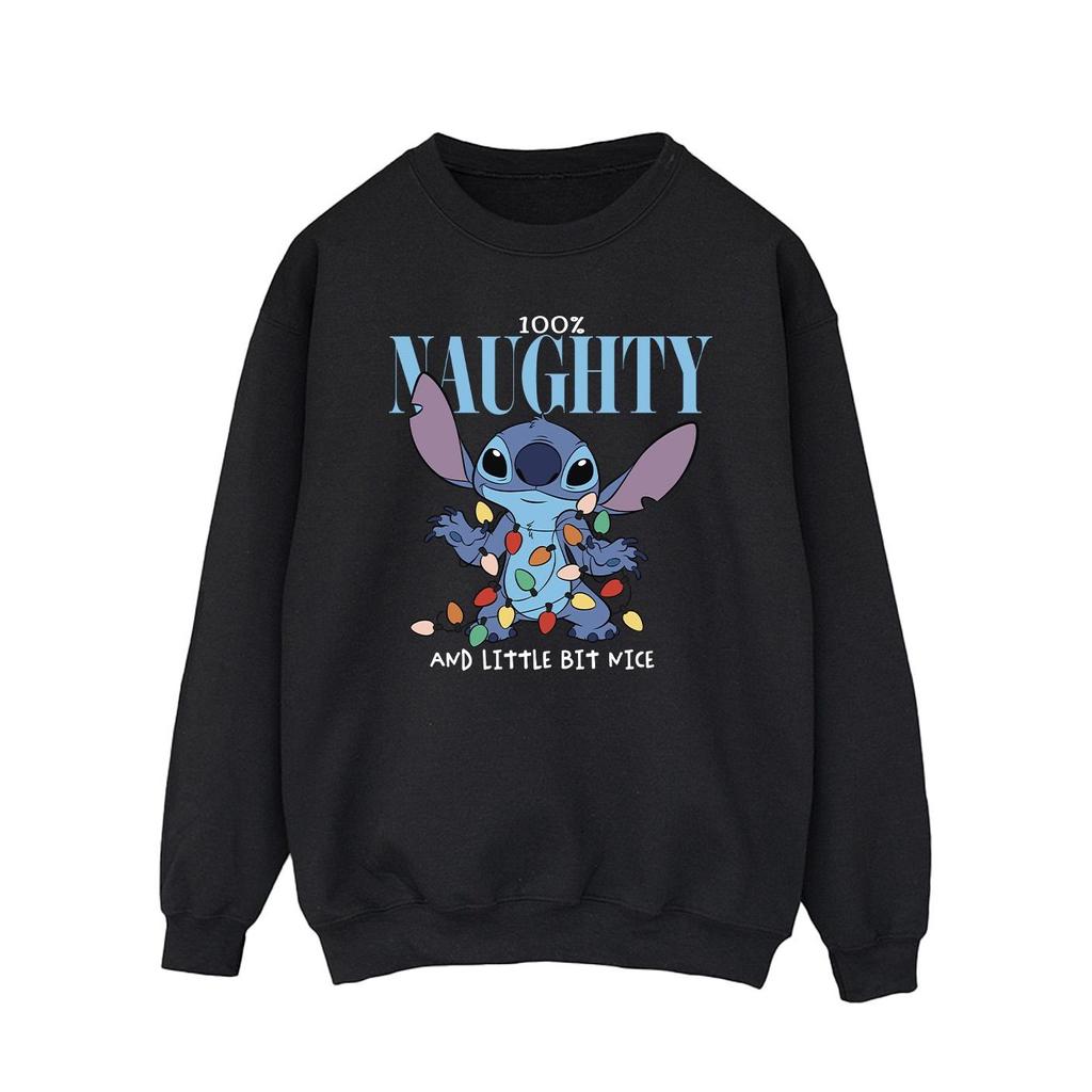 Disney Mens Lilo & Stitch Naughty & Nice Sweatshirt