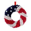 Венок ко Дню независимости США, патриотический, красный, белый, синий, венок с флагом США, настенная гирлянда для входной двери, украшение на праздник 4 июля