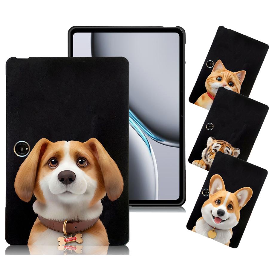 Мягкий черный защитный чехол TPU с изображением щенка и кота для Oppo Pad Neo/Oppo Pad Air2, противоударный чехол, чехлы для планшетов OnePlus Pad Neo/Pad Air 2