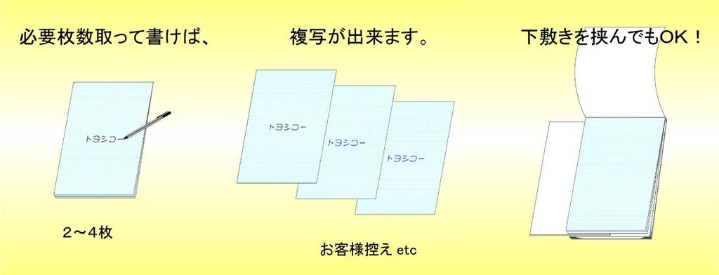 Блок для записей Toyoshiko с копировальной бумагой, клетка 5 мм (Формат А4, 3 штуки)