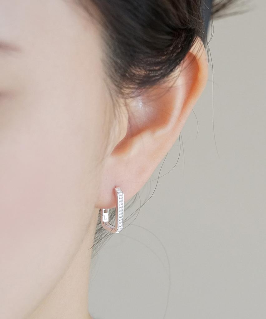 Серебряные серьги Alleun 925 пробы, прямоугольные, с кубическим цирконием, на застежке One-Touch, роскошные