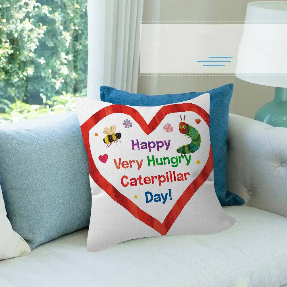 Cartoon The V-Very H-Hungry Caterpillar Pillow Cover Sofa Cushion Cover Home Room Decoration Children Gift