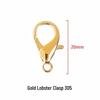 Gold & Silver Metal Lobster Clasp for Handmade Jewelry: DIY Bracelet, Necklace Accessories, Pendant, Spring Buckle