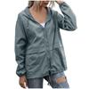 Women Hooded Waterproof Zipper Windproof Waterproof Raincoat Jacket