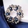 Vintage Brooch High-End Femininity Crystal Garland Pin Niche Design Corsage Clothes Accessories